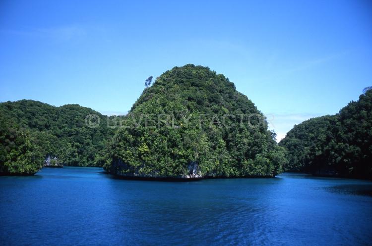 Island;Palau;green;blue water;sky;trees